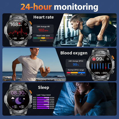 LIGE New Smart Watch for Men – 1000mAh Battery | AMOLED HD Display | Bluetooth Calling | Outdoor Sports & Fitness - Veritas Electronics Kenya