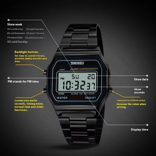 SKMEI 1123 Digital Watch – 50M Waterproof | Back to School Deal