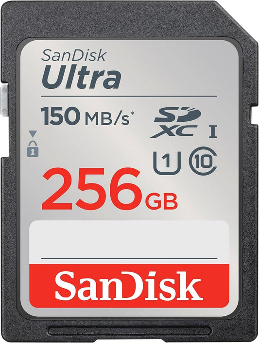 SanDisk Ultra UHS I 256GB SD Card 150MB/s for DSLR and Mirrorless Cameras