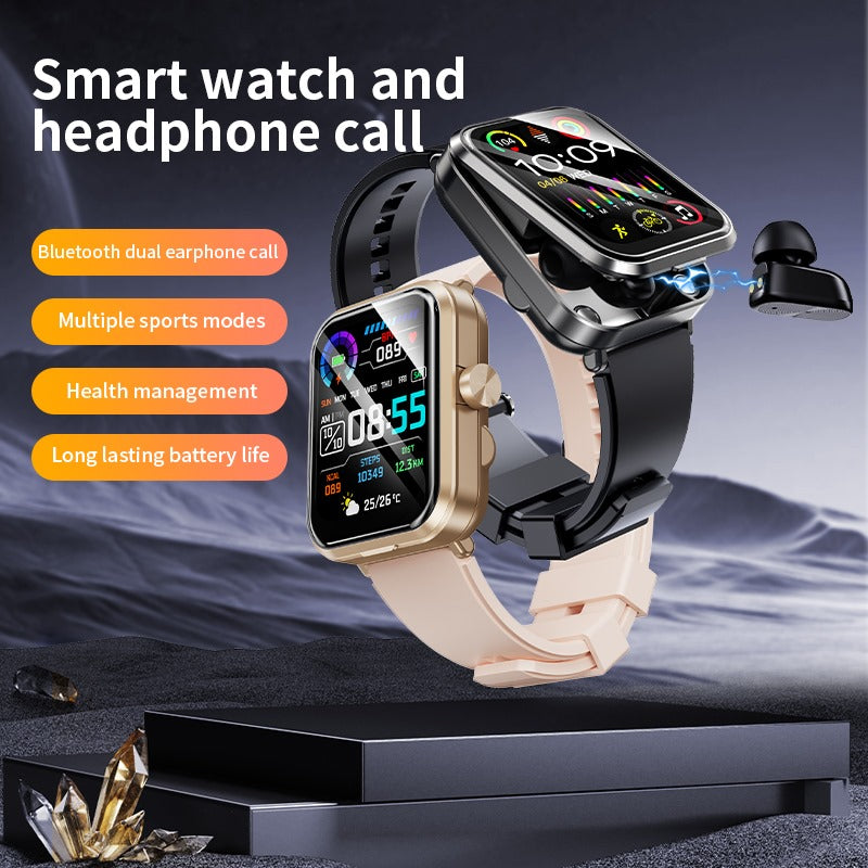 Smart Watch with Earbuds Kenya – BT Dual Earphone Call TWS6, 1.85 Inch Screen & Multiple Functions