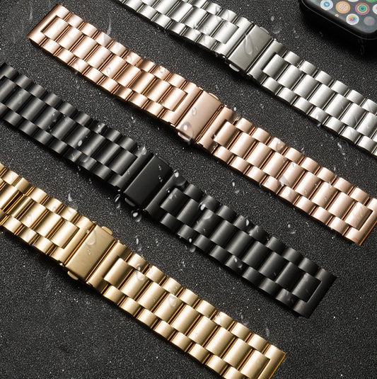 Stainless Steel Three Bead Watch Band