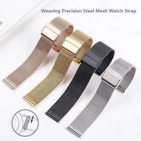 Bands for Smart Watches – 20mm & 22mm Mesh in Black, Silver, Pink & Rose Gold