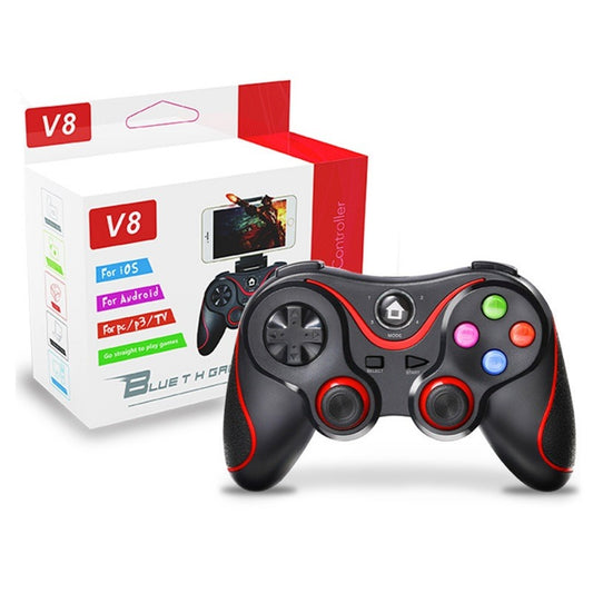 V8 Wireless Game Controller Joystick Gamepad with Phone Holder