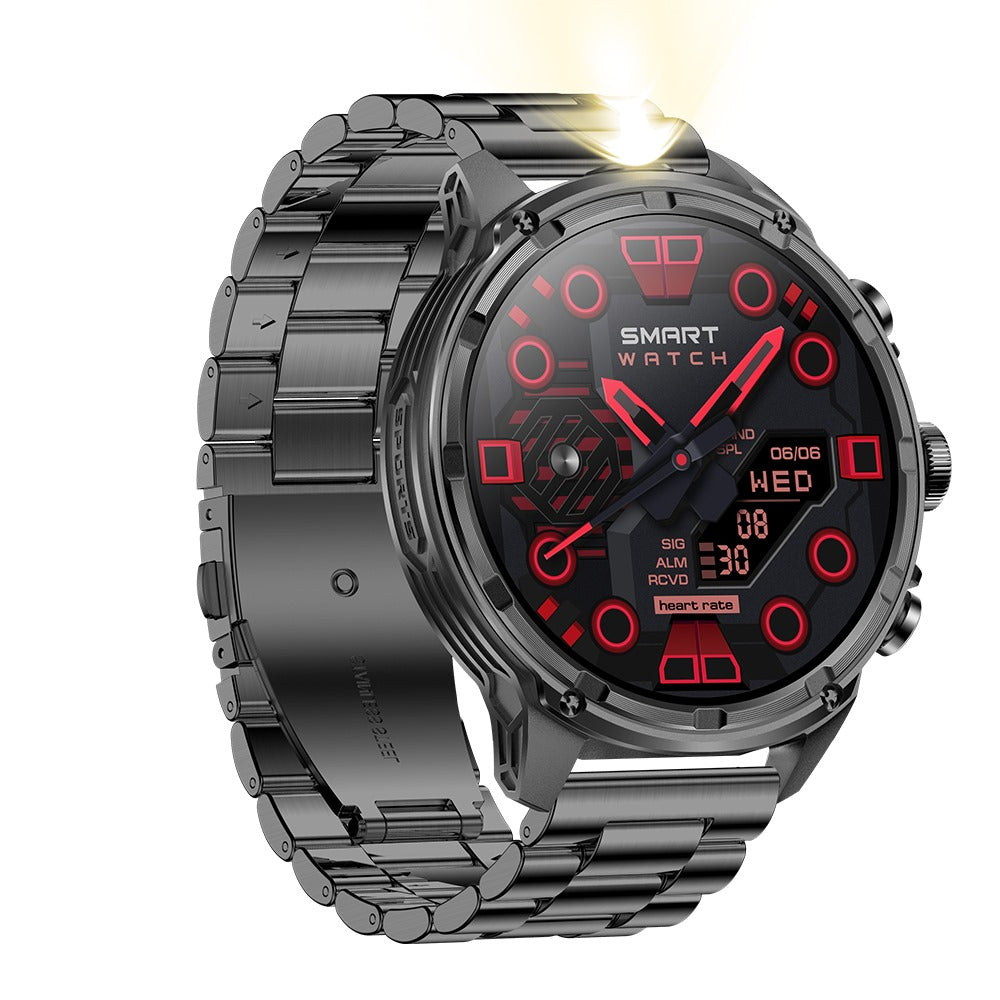 V99 Smartwatch: 710mAh Battery, BT Call, 1.85" Round Screen, Waterproof, Heart Rate & Blood Oxygen Monitor, Sports Mode, Flashlight