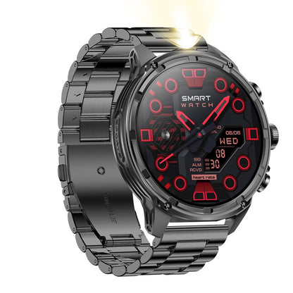 V99 Smartwatch: 710mAh Battery, BT Call, 1.85" Round Screen, Waterproof, Heart Rate & Blood Oxygen Monitor, Sports Mode, Flashlight