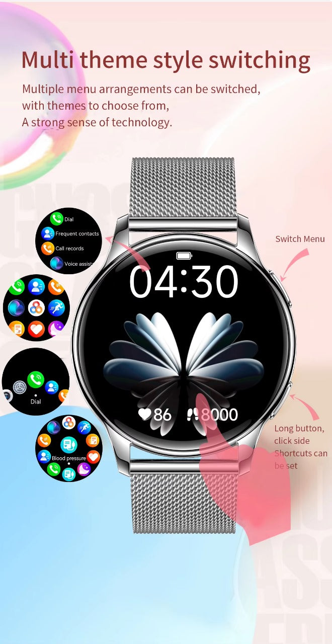 Y11 AMOLED 1.32-Inch Female Smartwatch – Long Battery, Sport Modes & FitCloudPro App