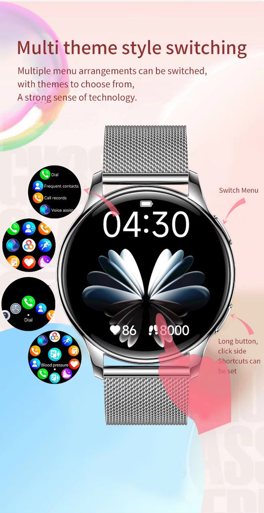 Y11 AMOLED 1.32-Inch Female Smartwatch – Long Battery, Sport Modes & FitCloudPro App