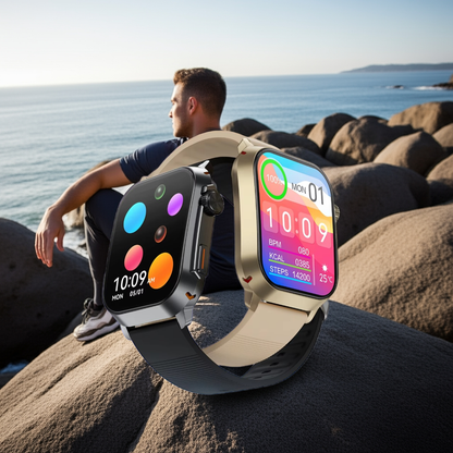 ZW50 2.04” AMOLED Curved Screen Sports Smart Watch – Bluetooth Calling, 100+ Sports Modes, IP67 Waterproof - Veritas Electronics Kenya