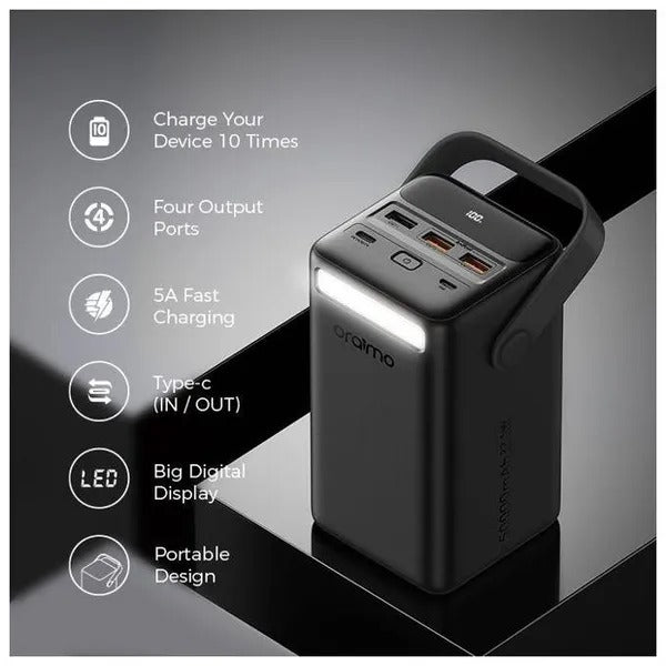 Oraimo PowerBox 500 OPB-P500QN – 50,000mAh 22.5W Fast Charging Power Bank 
